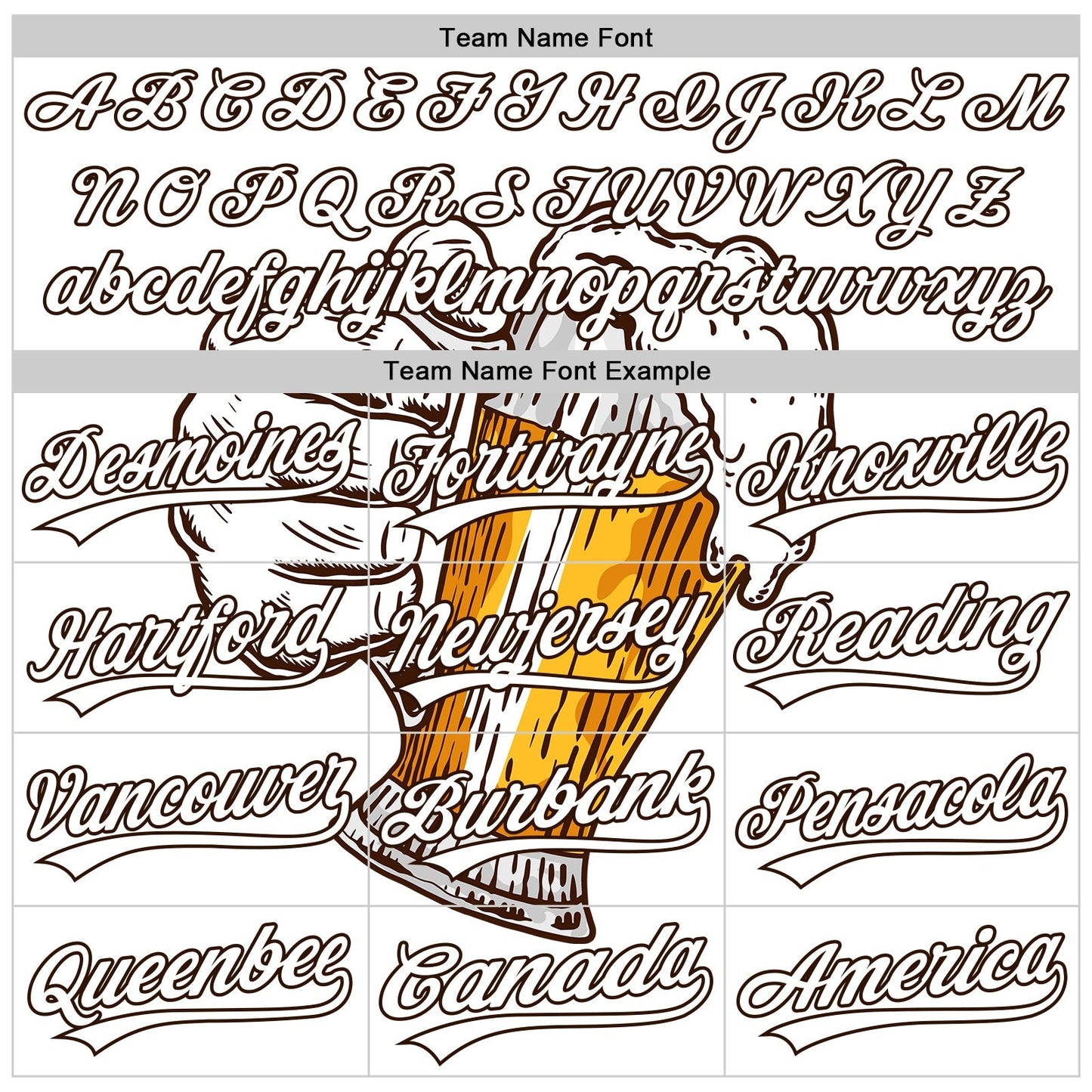 Custom White Brown 3D Pattern Design Beer Festival Authentic Baseball Jersey baseball jersey product view 4
