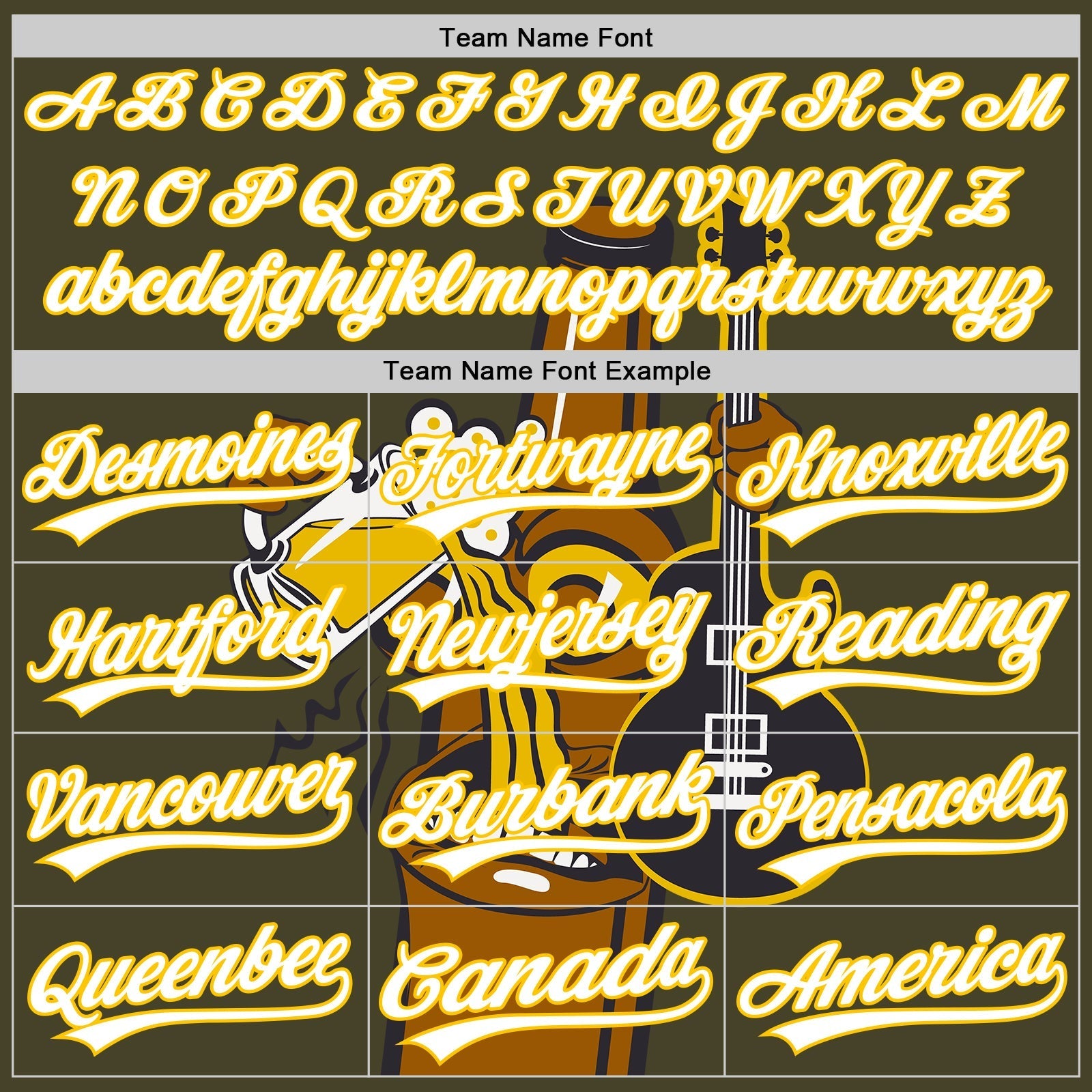 Custom Olive White-Yellow 3D Pattern Design Beer And Music Authentic Baseball Jersey baseball jersey product view 4