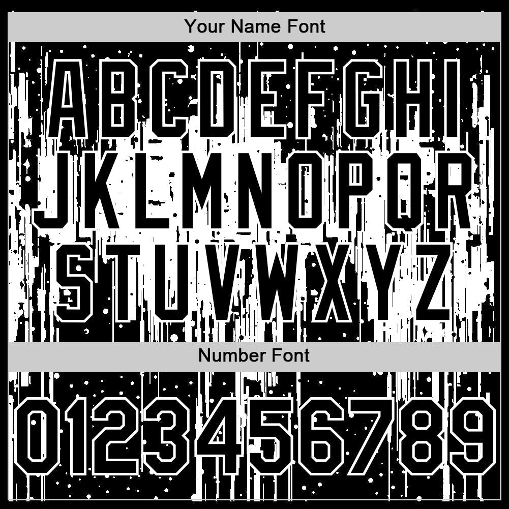 Custom Black White 3D Pattern Design Dripping Splatter Art Authentic Baseball Jersey baseball jersey product view 5