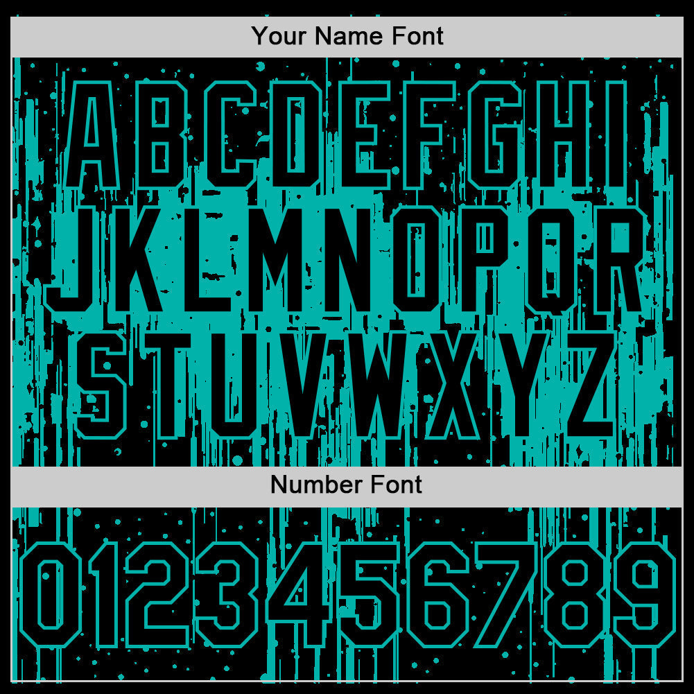 Custom Black Aqua 3D Pattern Design Dripping Splatter Art Authentic Baseball Jersey baseball jersey product view 5
