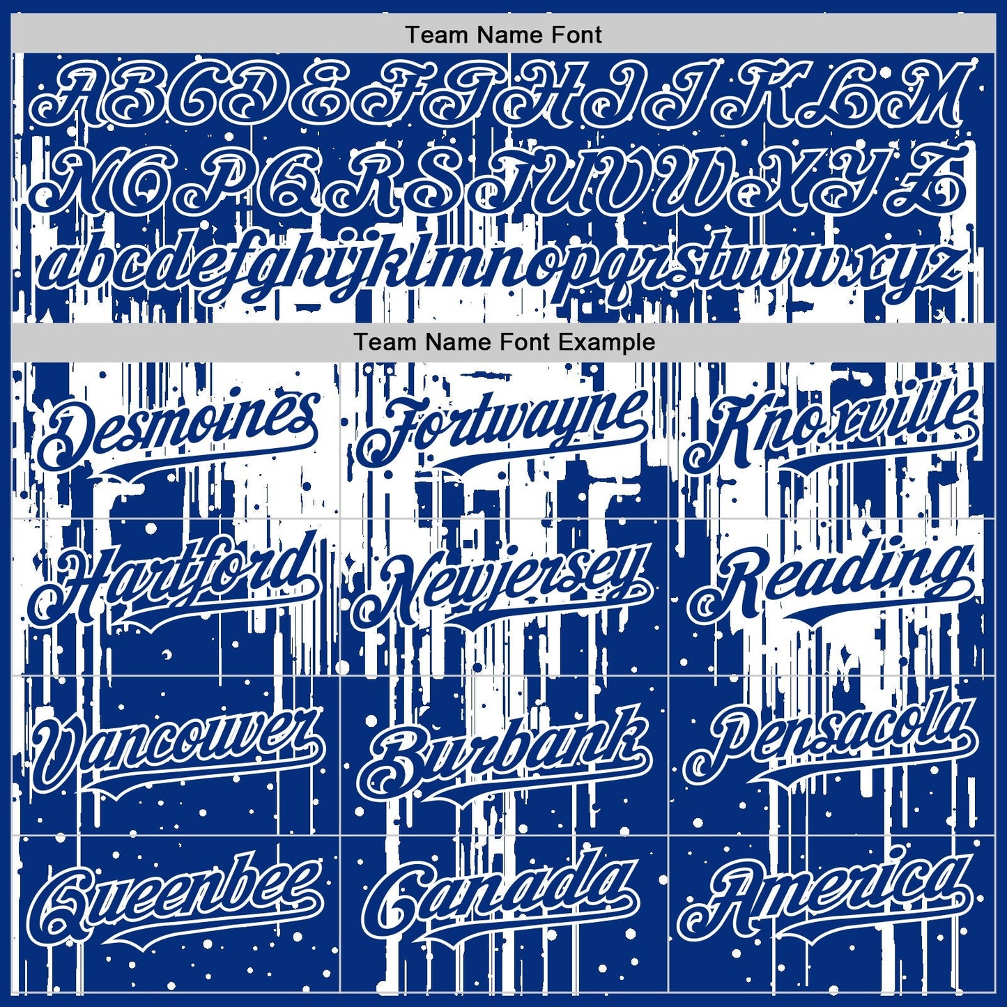 Custom Royal White 3D Pattern Design Dripping Splatter Art Authentic Baseball Jersey baseball jersey product view 4