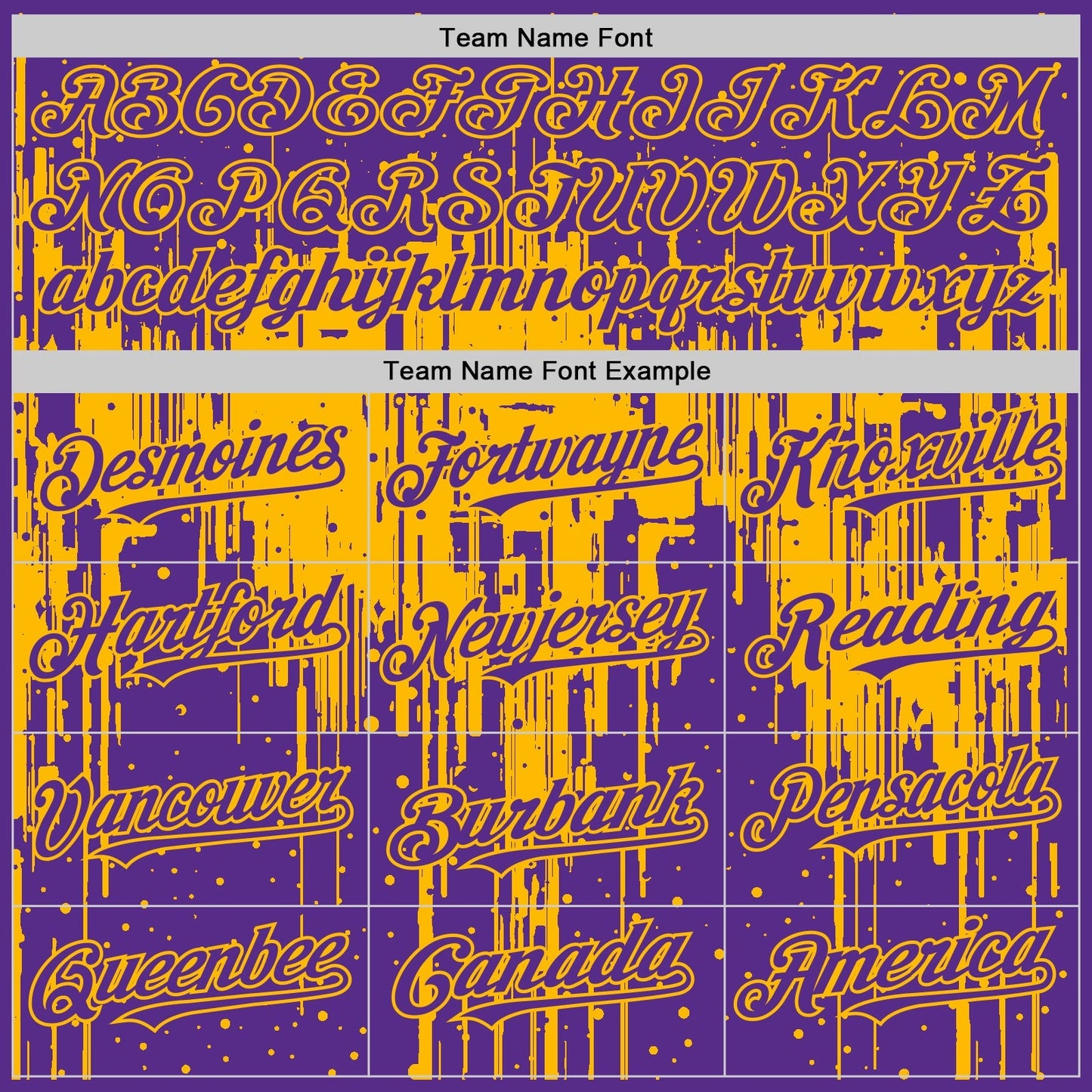 Custom Purple Gold 3D Pattern Design Dripping Splatter Art Authentic Baseball Jersey baseball jersey product view 4