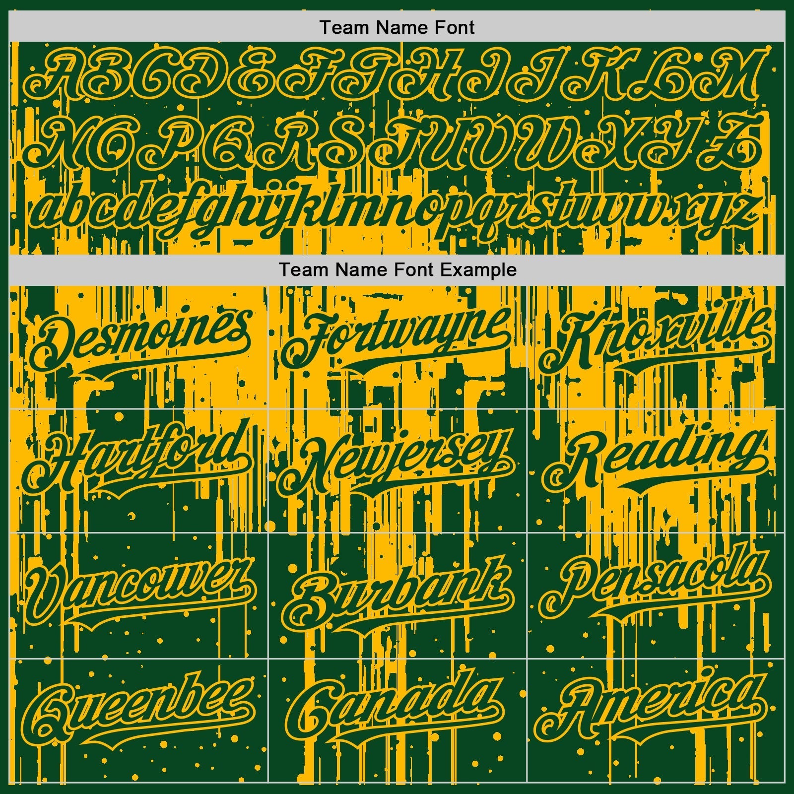Custom Green Gold 3D Pattern Design Dripping Splatter Art Authentic Baseball Jersey baseball jersey product view 4