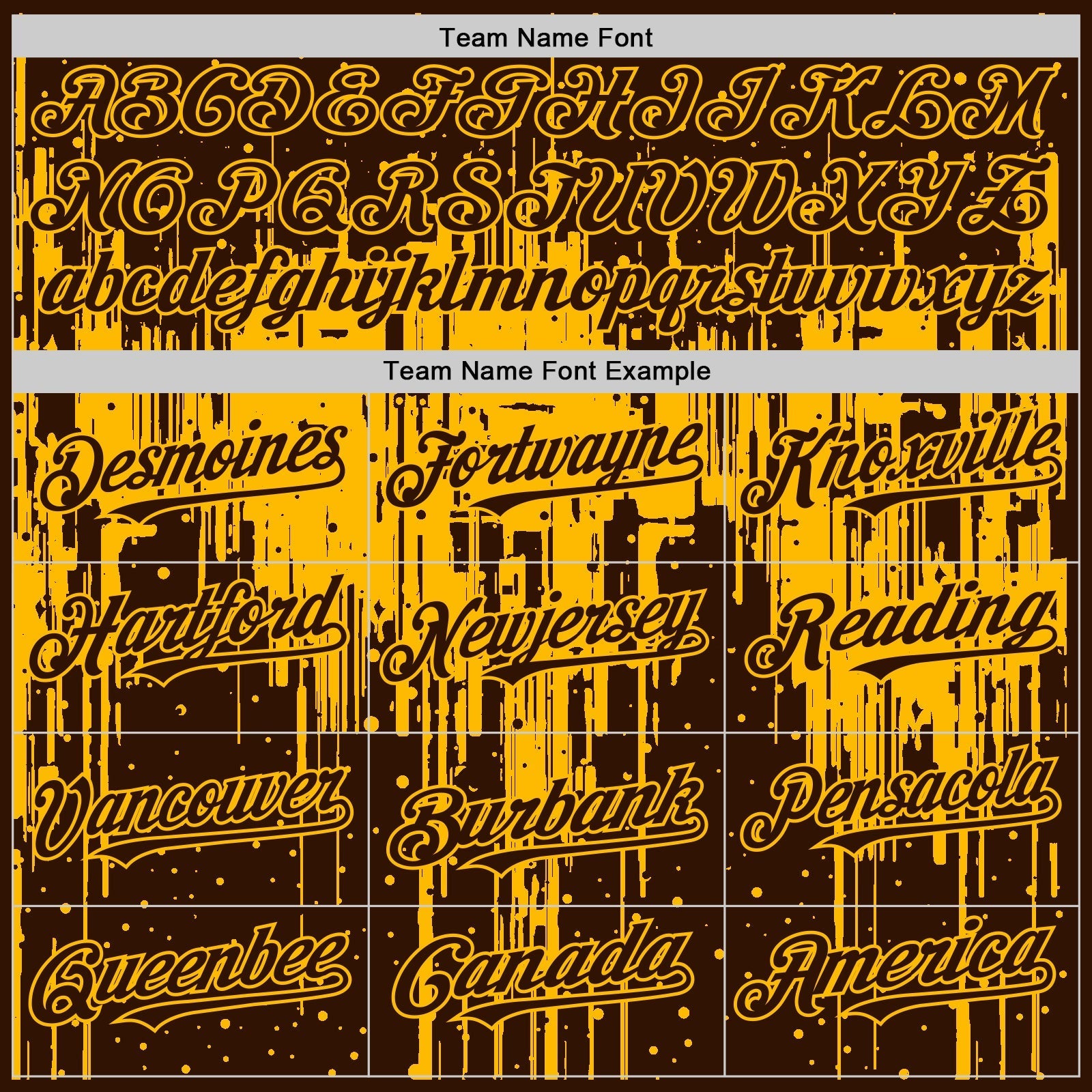 Custom Brown Gold 3D Pattern Design Dripping Splatter Art Authentic Baseball Jersey baseball jersey product view 4