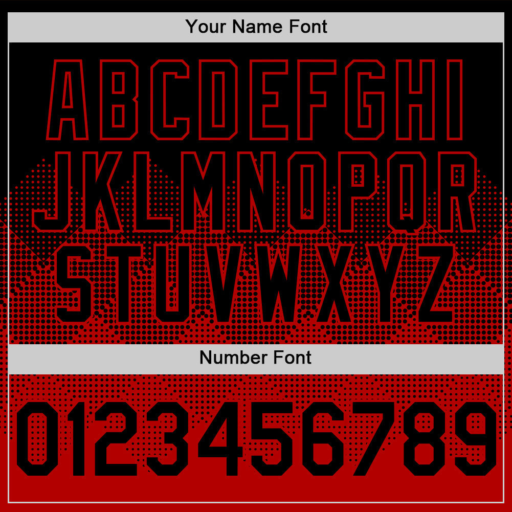 Custom Black Red 3D Pattern Design Gradient Square Shapes Authentic Baseball Jersey baseball jersey product view 5