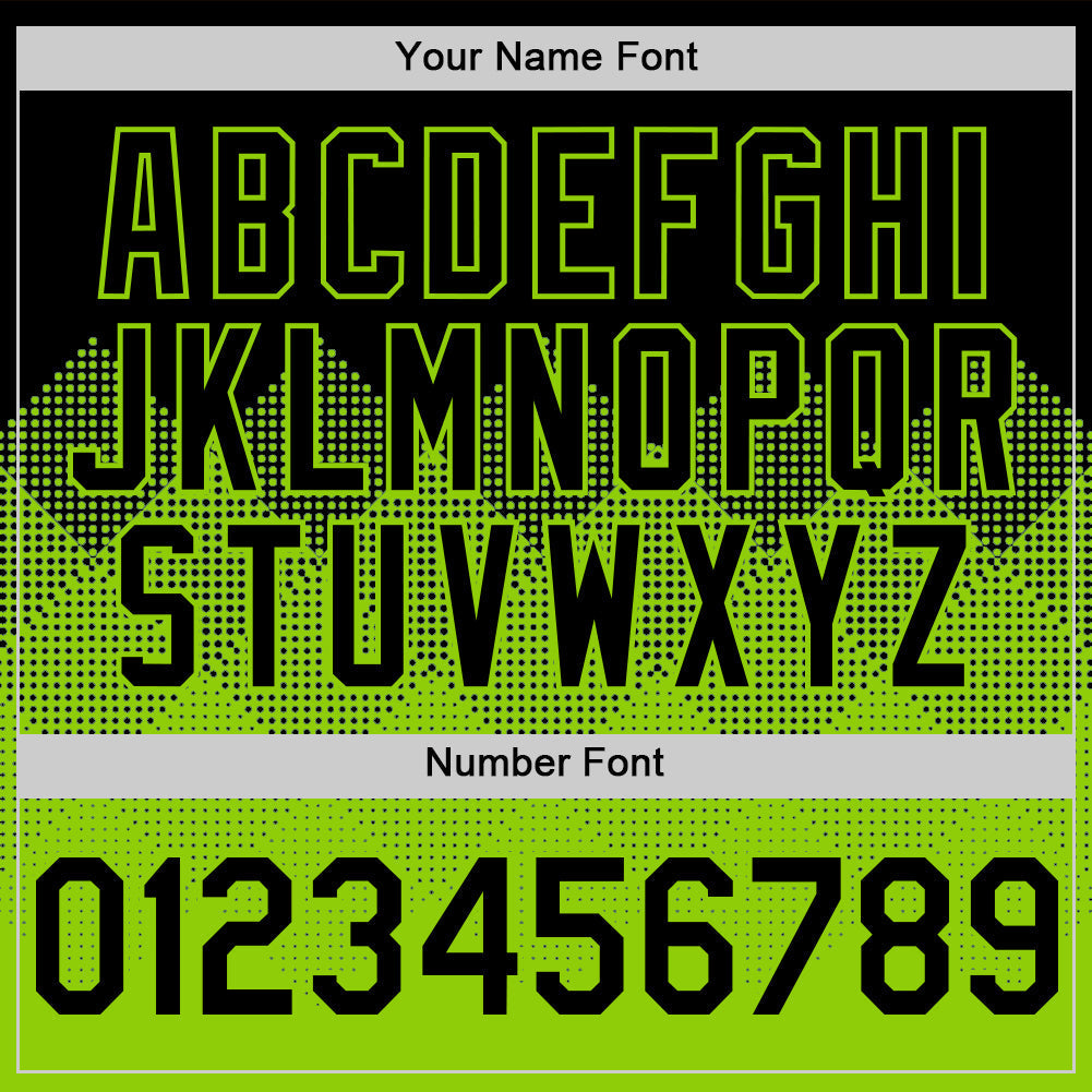 Custom Black Neon Green 3D Pattern Design Gradient Square Shapes Authentic Baseball Jersey baseball jersey product view 5