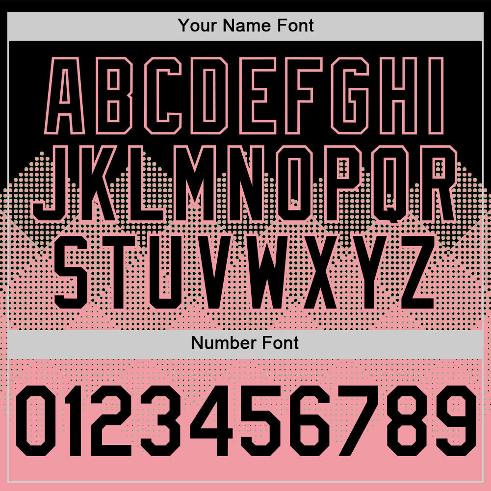 Custom Black Medium Pink 3D Pattern Design Gradient Square Shapes Authentic Baseball Jersey baseball jersey product view 5