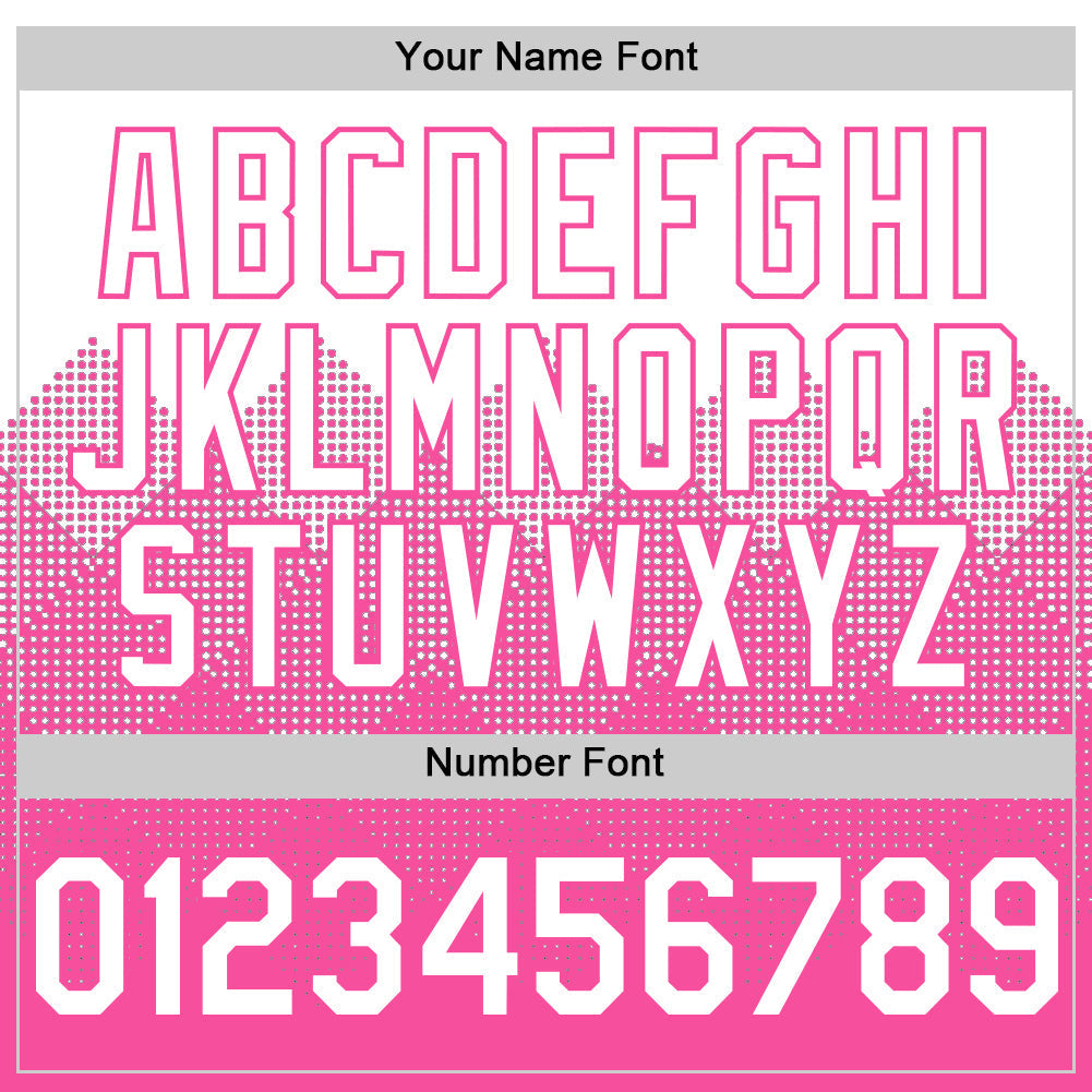 Custom White Pink 3D Pattern Design Gradient Square Shapes Authentic Baseball Jersey baseball jersey product view 5