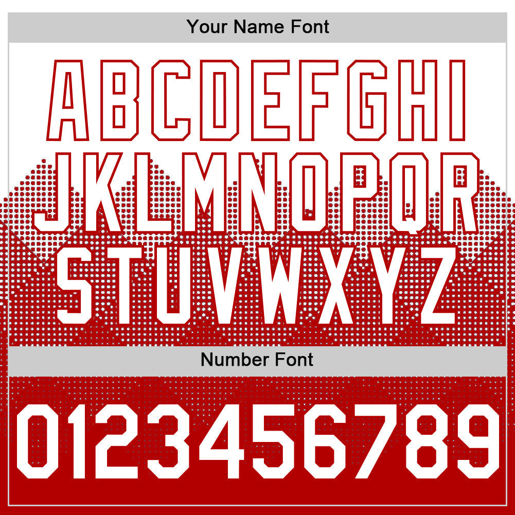Custom White Red 3D Pattern Design Gradient Square Shapes Authentic Baseball Jersey baseball jersey product view 5