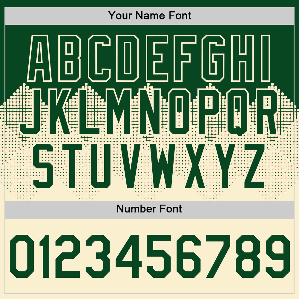 Custom Green Cream 3D Pattern Design Gradient Square Shapes Authentic Baseball Jersey baseball jersey product view 5