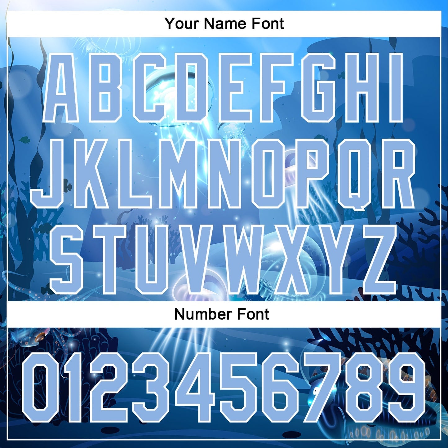 Custom Light Blue White 3D Pattern Design Jellyfish Underwater Life Authentic Baseball Jersey baseball jersey product view 5