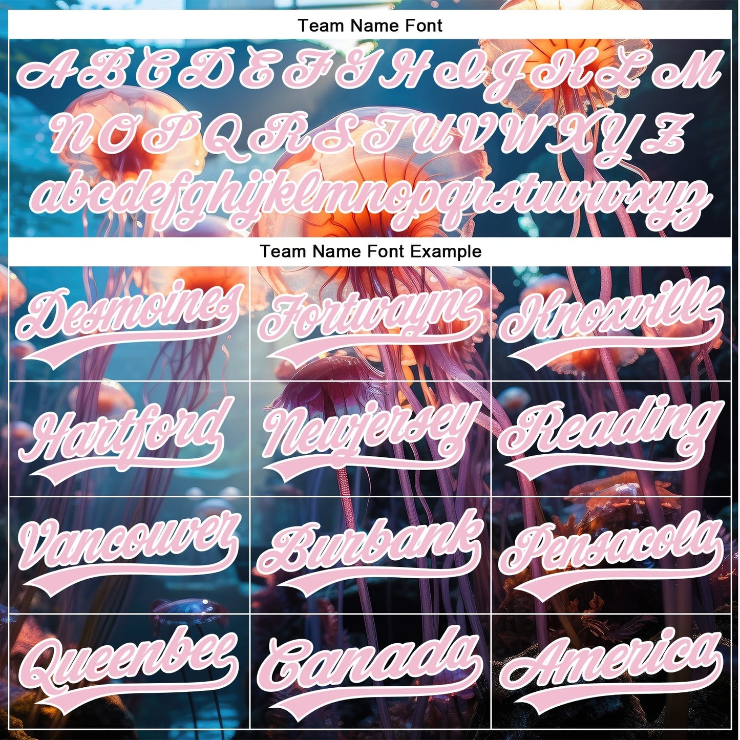 Custom Navy Light Pink-White 3D Pattern Design Jellyfish Floating In The Ocean Authentic Baseball Jersey baseball jersey product view 4