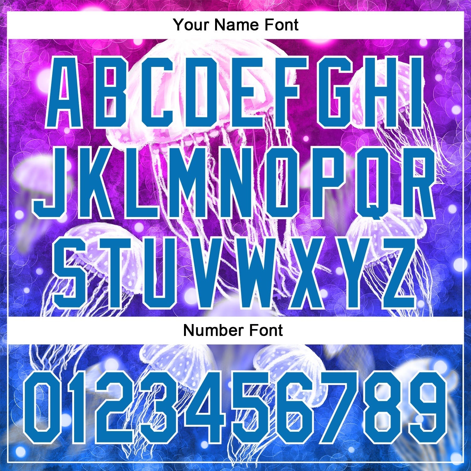 Custom Purple Blue-White 3D Pattern Design Jellyfish Authentic Baseball Jersey baseball jersey product view 5