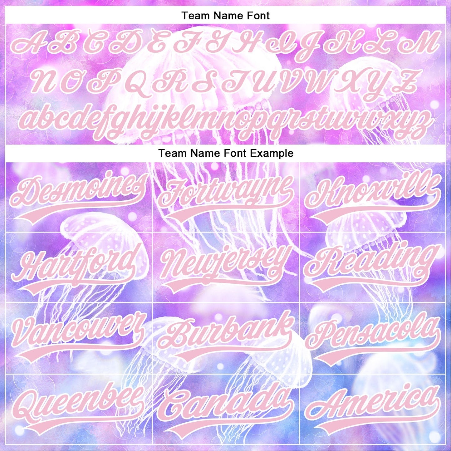Custom Purple Light Pink-White 3D Pattern Design Jellyfish Authentic Baseball Jersey baseball jersey product view 4