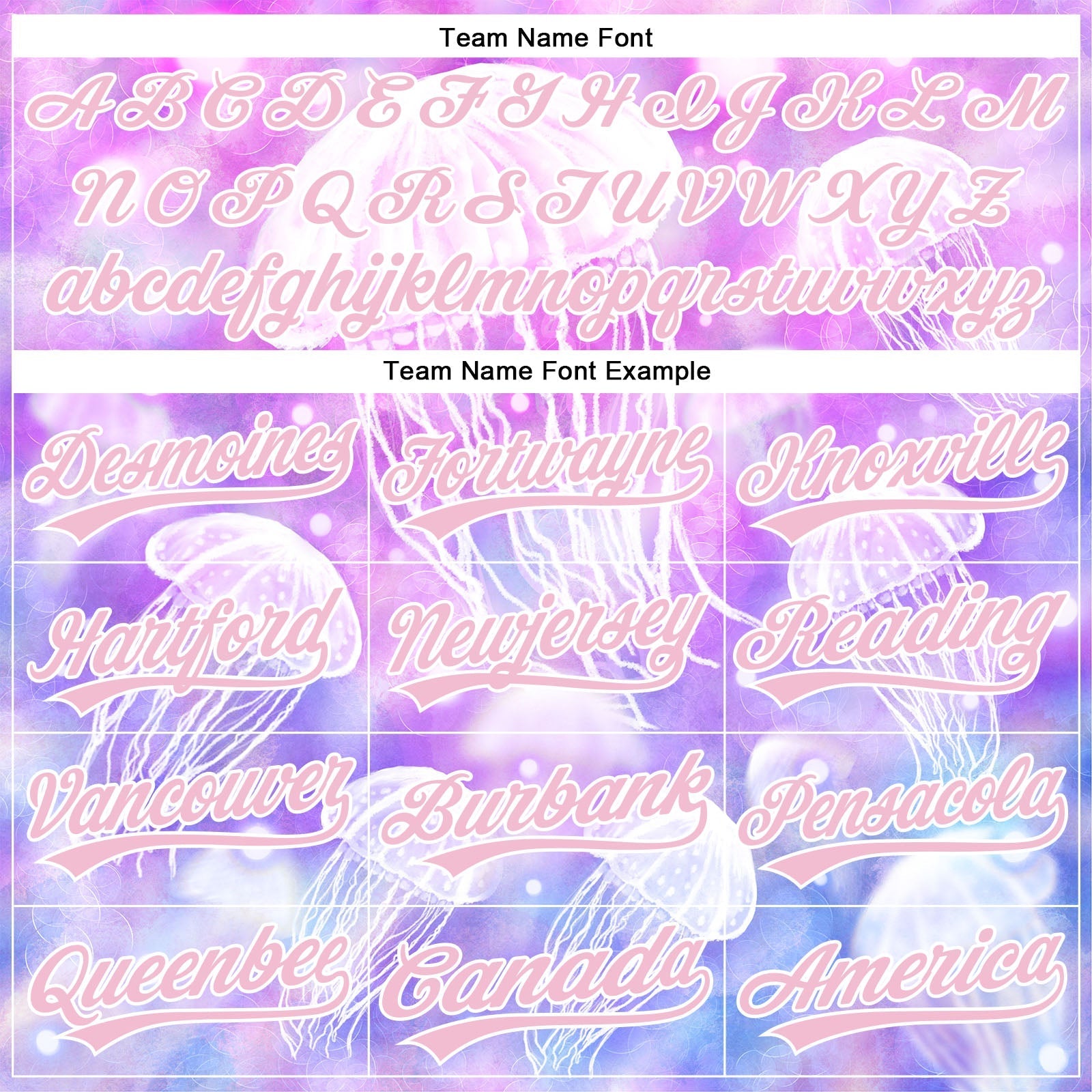 Custom Purple Light Pink-White 3D Pattern Design Jellyfish Authentic Baseball Jersey baseball jersey product view 4