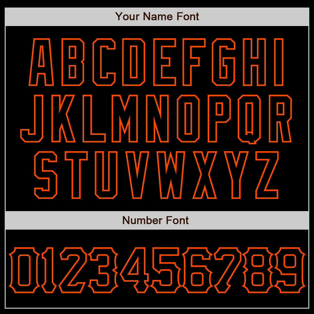 Custom Black Orange 3D Pattern Design Abstract Splatter Grunge Art Authentic Baseball Jersey baseball jersey product view 5