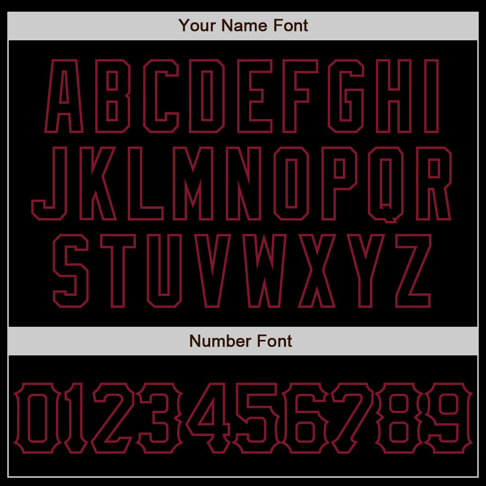 Custom Black Crimson 3D Pattern Design Abstract Splatter Grunge Art Authentic Baseball Jersey baseball jersey product view 5