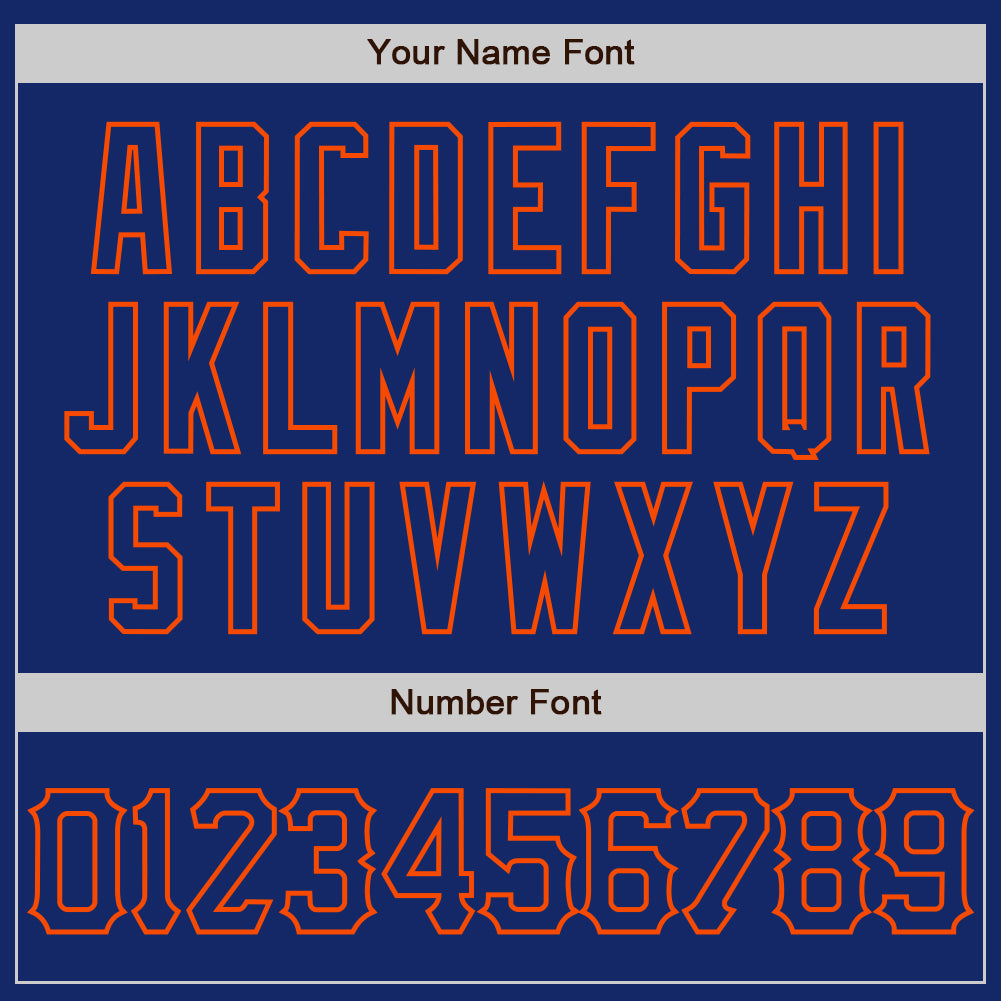 Custom Royal Orange 3D Pattern Design Abstract Splatter Grunge Art Authentic Baseball Jersey baseball jersey product view 5