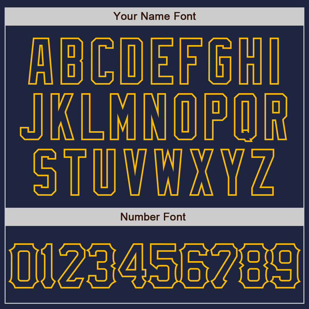 Custom Navy Gold 3D Pattern Design Abstract Splatter Grunge Art Authentic Baseball Jersey baseball jersey product view 5
