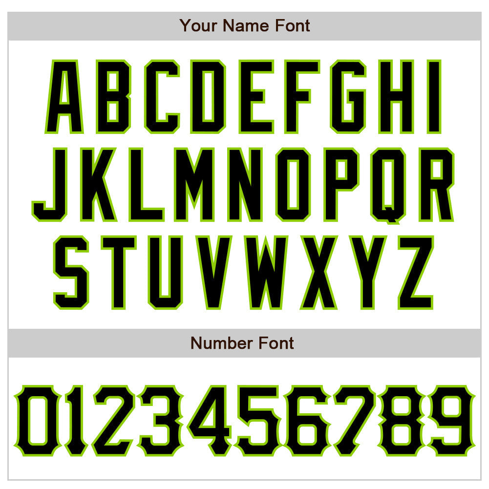 Custom White Black-Neon Green 3D Pattern Design Abstract Sharp Shape Authentic Baseball Jersey baseball jersey product view 5