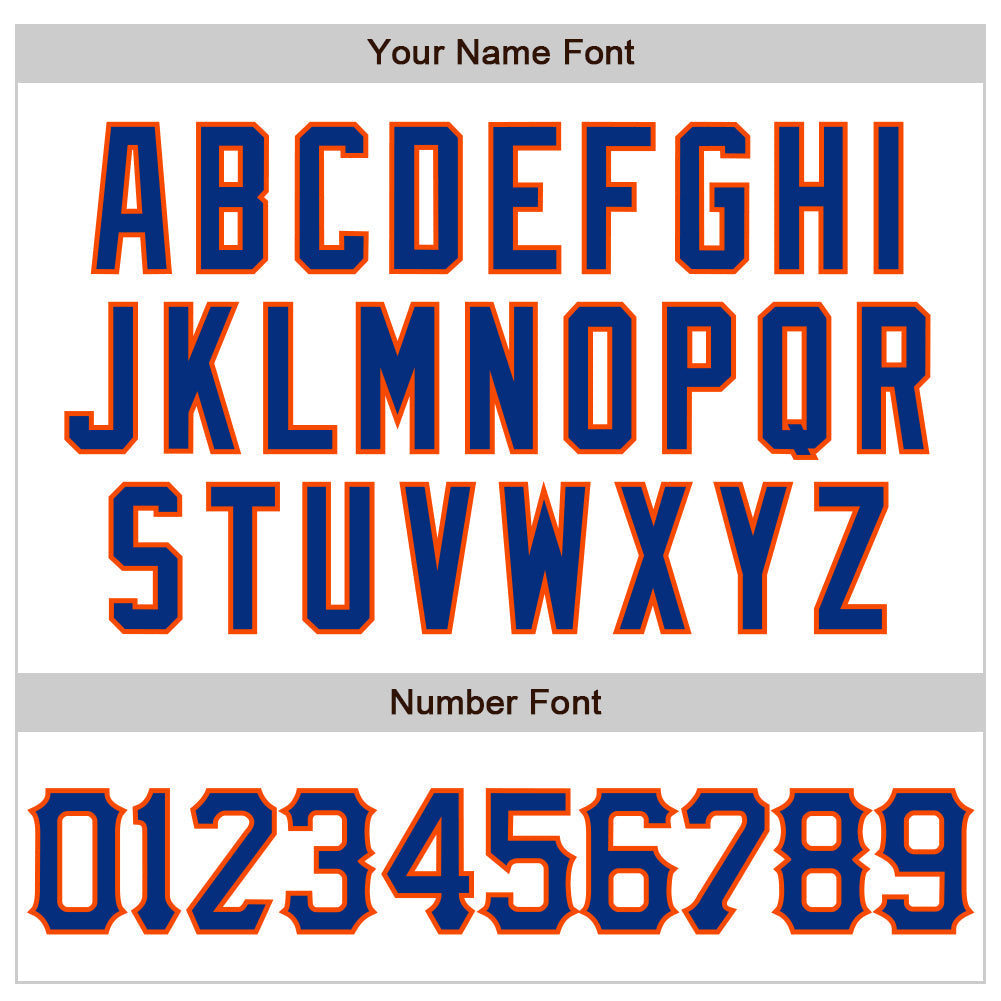 Custom White Royal-Orange 3D Pattern Design Abstract Splash Authentic Baseball Jersey baseball jersey product view 5