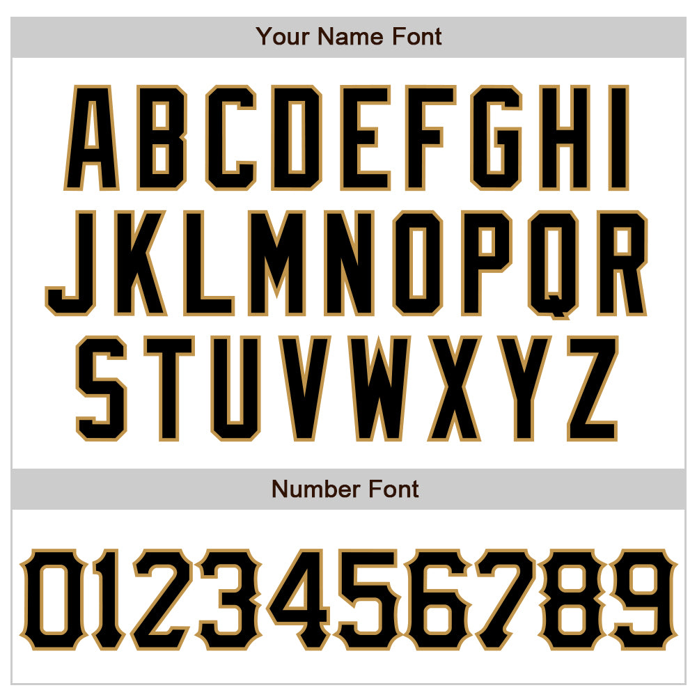 Custom White Black-Old Gold 3D Pattern Design Abstract Splash Authentic Baseball Jersey baseball jersey product view 5