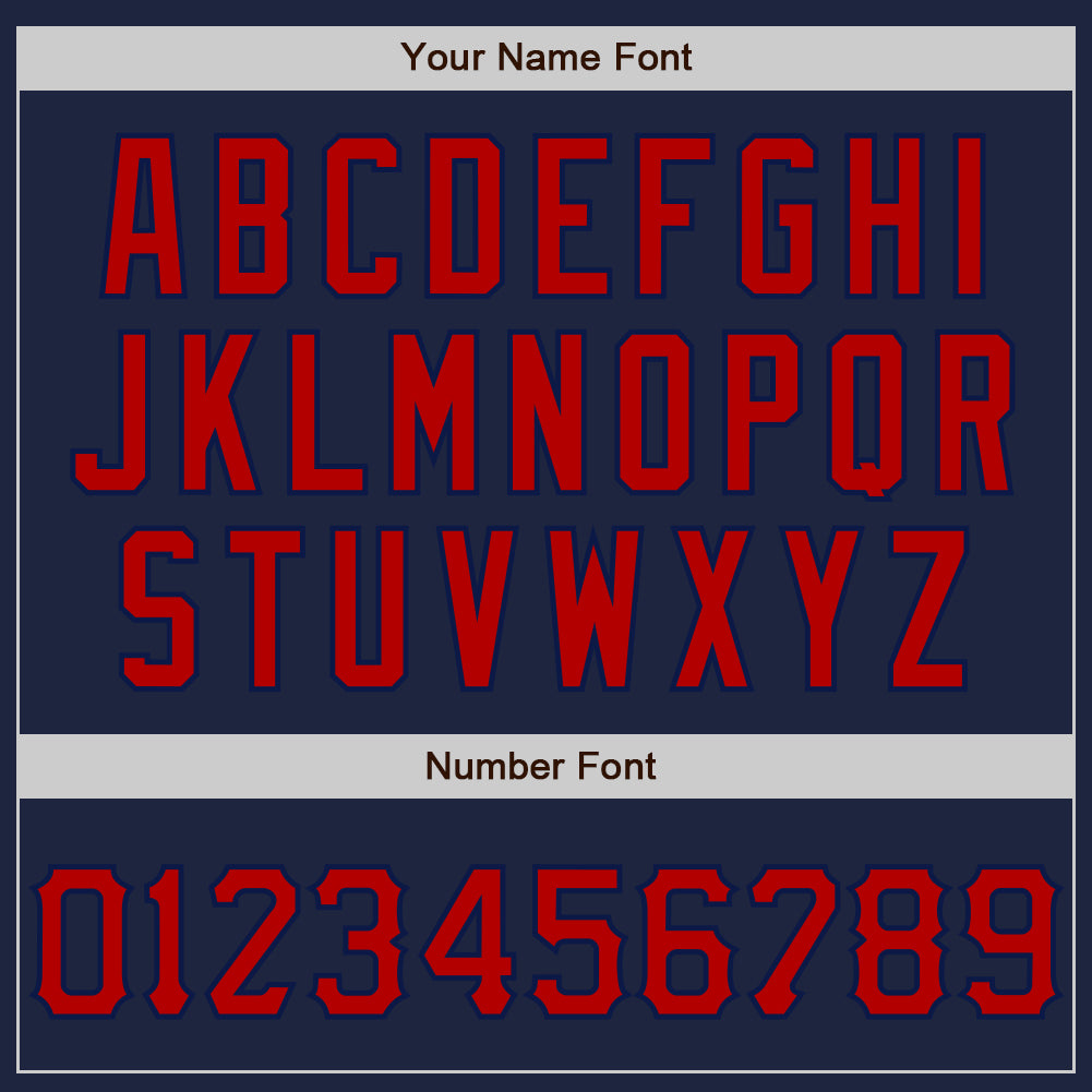 Custom Graffiti Pattern Red-Navy 3D Scratch Authentic Baseball Jersey baseball jersey product view 5