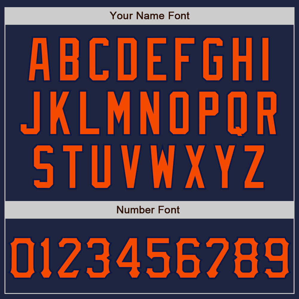 Custom Graffiti Pattern Orange-Navy 3D Scratch Authentic Baseball Jersey baseball jersey product view 5