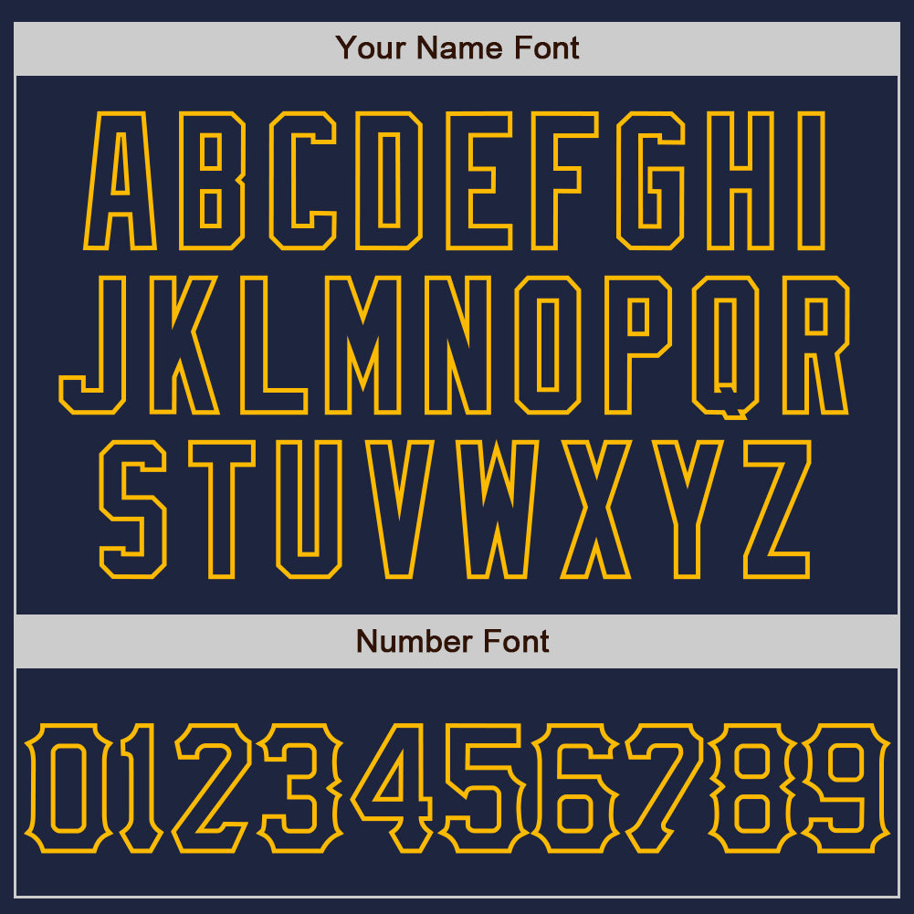 Custom Graffiti Pattern Navy-Gold 3D Scratch Authentic Baseball Jersey baseball jersey product view 5
