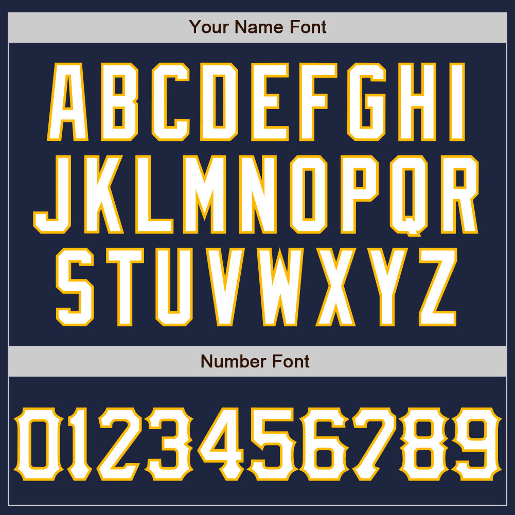 Custom Graffiti Pattern Navy Light Blue-Gold 3D Scratch Authentic Baseball Jersey baseball jersey product view 5
