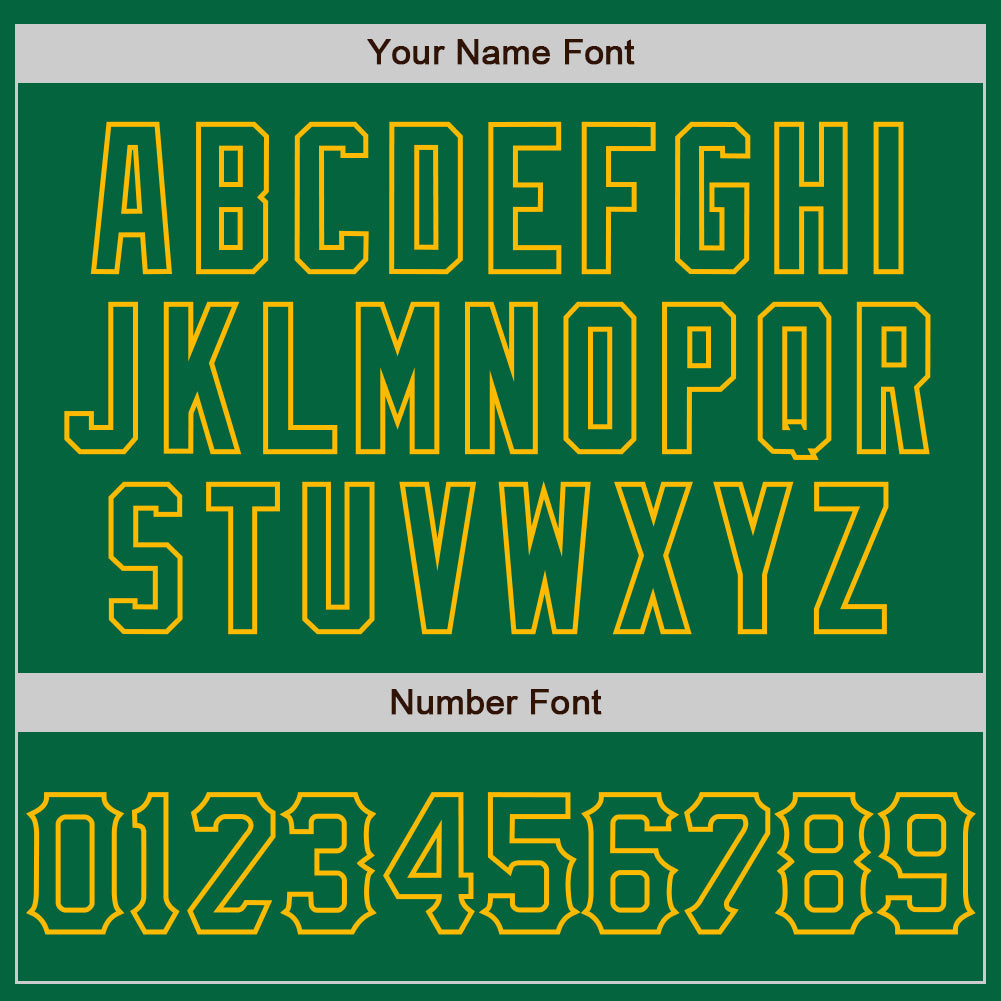 Custom Graffiti Pattern Kelly Green-Gold 3D Scratch Authentic Baseball Jersey baseball jersey product view 5