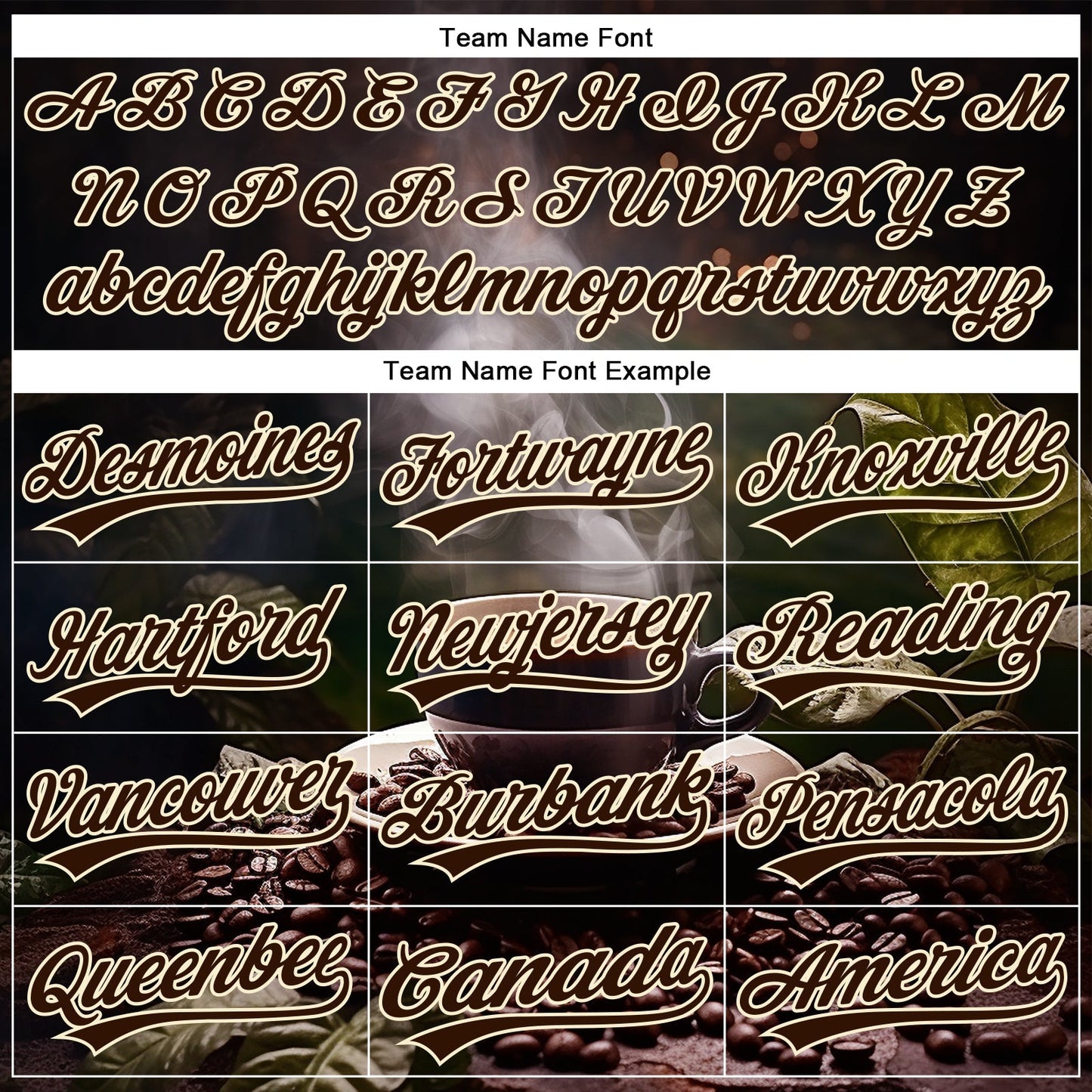 Custom Black Brown Cream 3D Pattern Design International Coffee Day Authentic Baseball Jersey baseball jersey product view 4