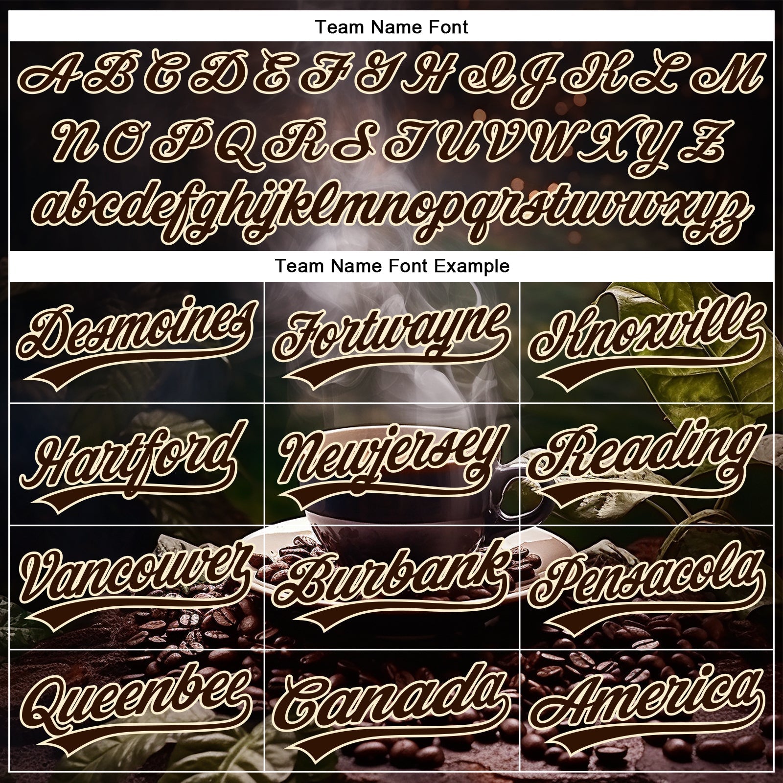 Custom Black Brown Cream 3D Pattern Design International Coffee Day Authentic Baseball Jersey baseball jersey product view 4