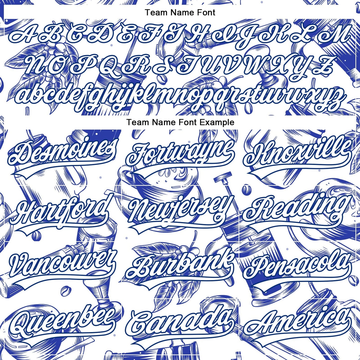 Custom White Royal 3D Pattern Design International Coffee Day Authentic Baseball Jersey baseball jersey product view 4