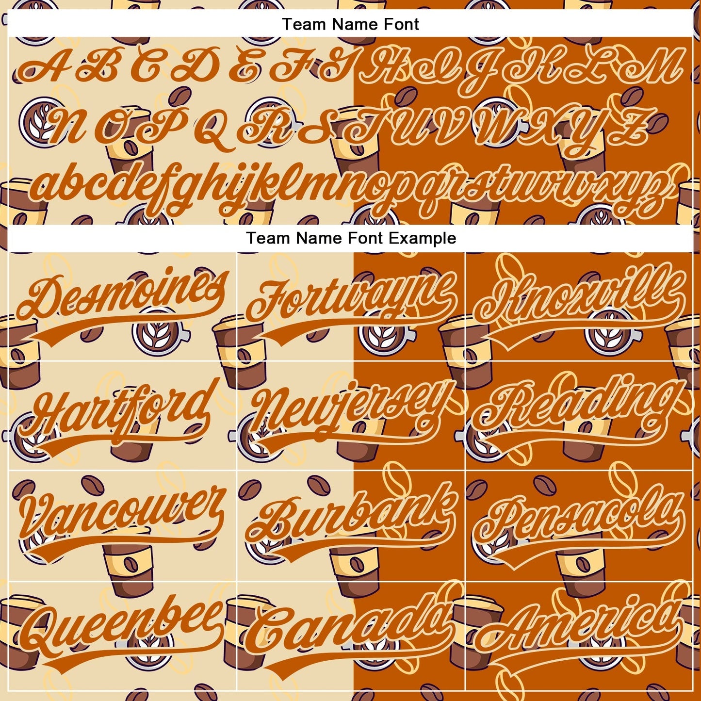 Custom Cream Texas Orange 3D Pattern Design International Coffee Day Authentic Baseball Jersey baseball jersey product view 4