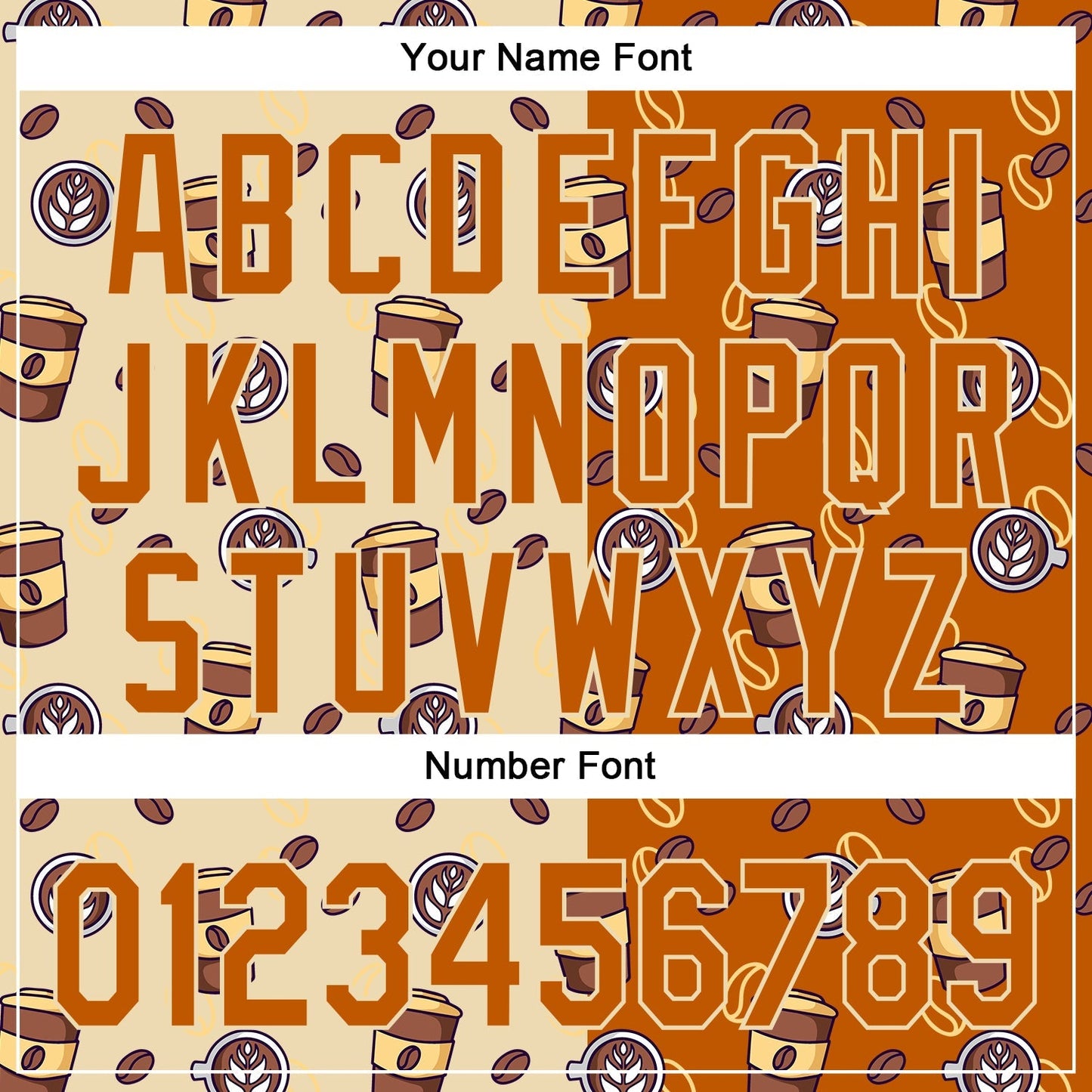 Custom Cream Texas Orange 3D Pattern Design International Coffee Day Authentic Baseball Jersey baseball jersey product view 5