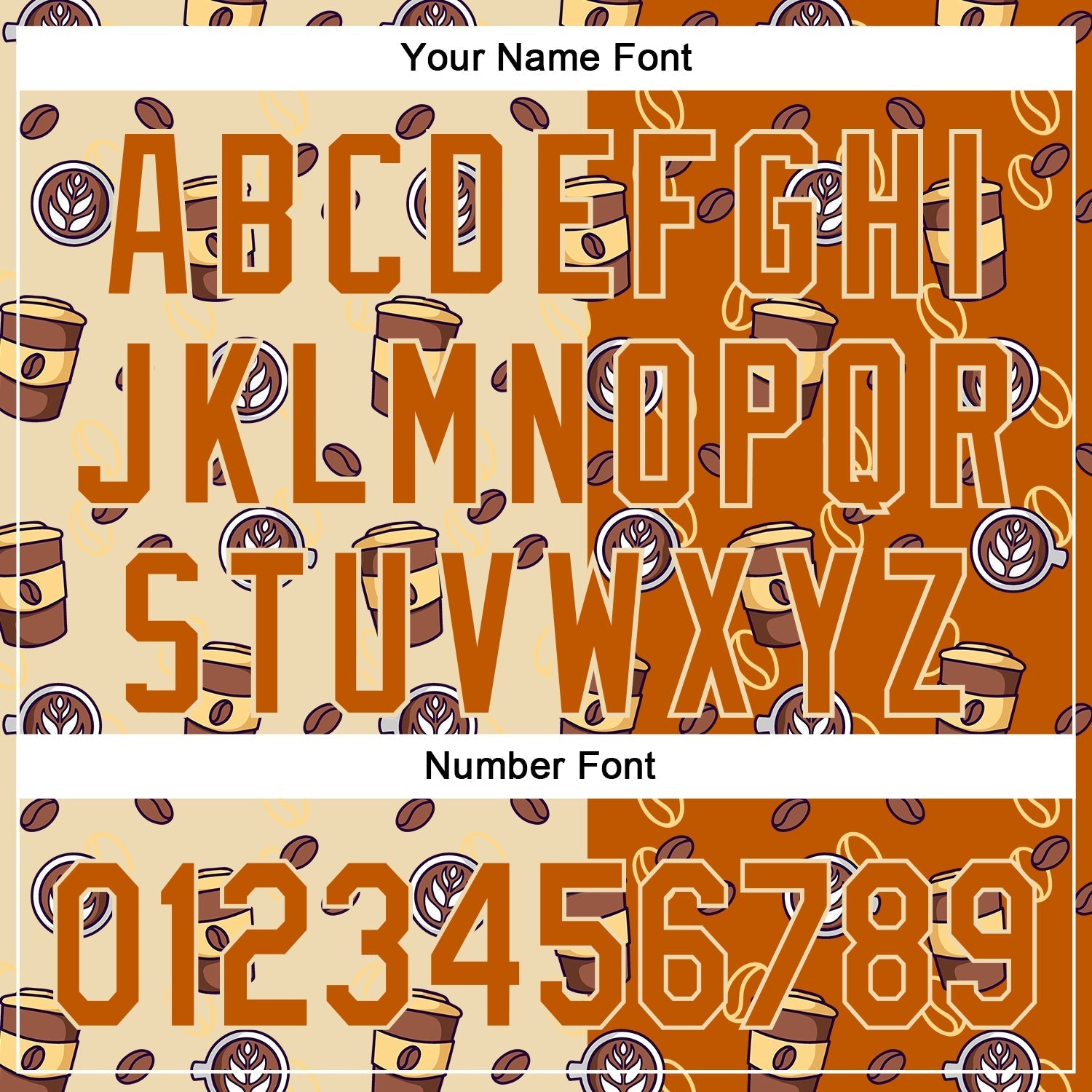 Custom Cream Texas Orange 3D Pattern Design International Coffee Day Authentic Baseball Jersey baseball jersey product view 5