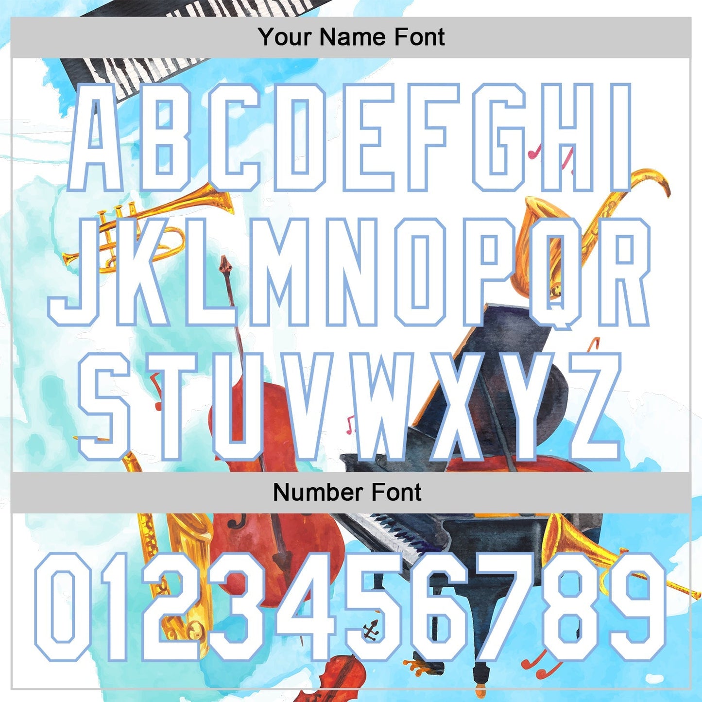 Custom White Light Blue 3D Pattern Design Music Festival Authentic Baseball Jersey baseball jersey product view 5