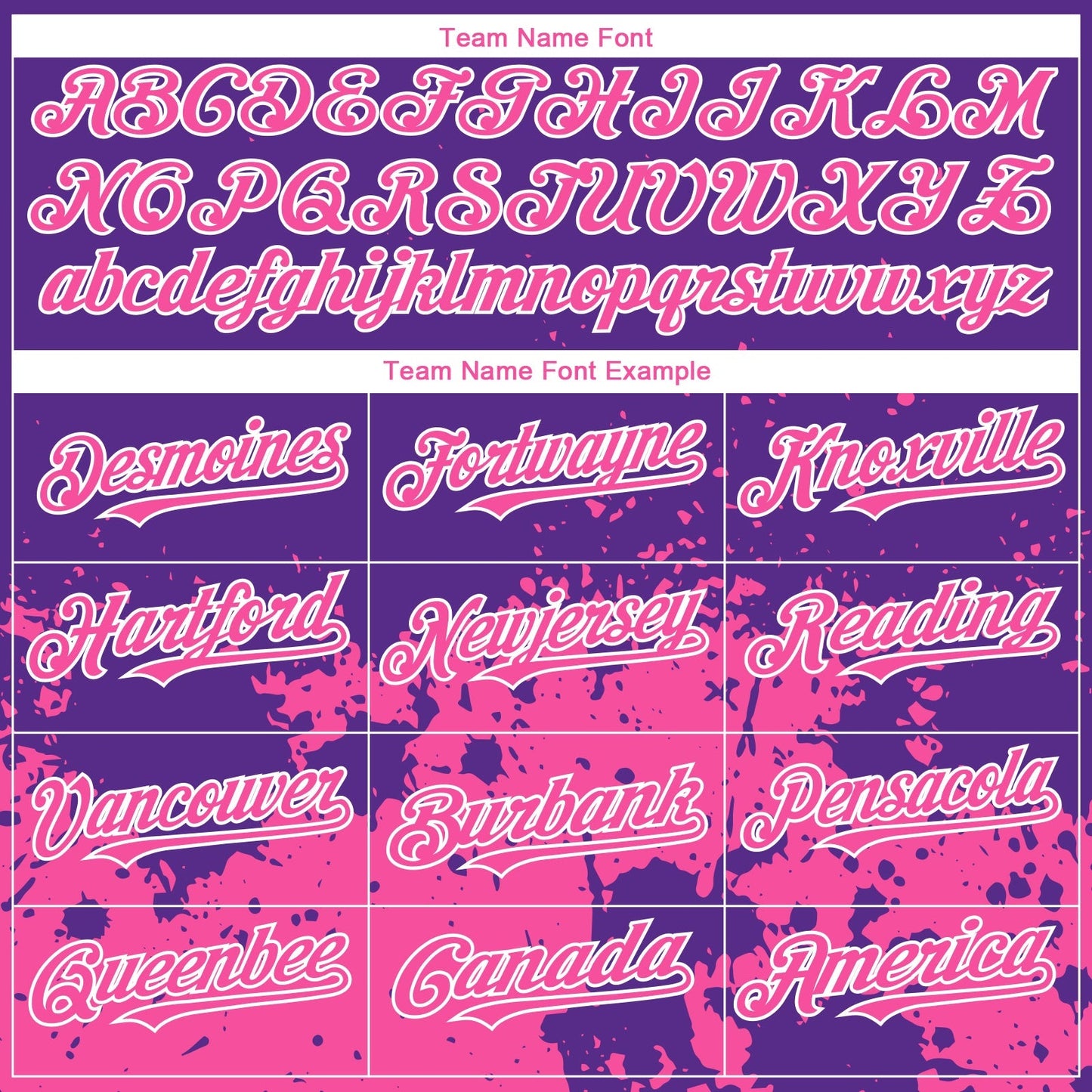 Custom Purple Pink-White 3D Pattern Design Abstract Splash Grunge Art Authentic Baseball Jersey baseball jersey product view 4