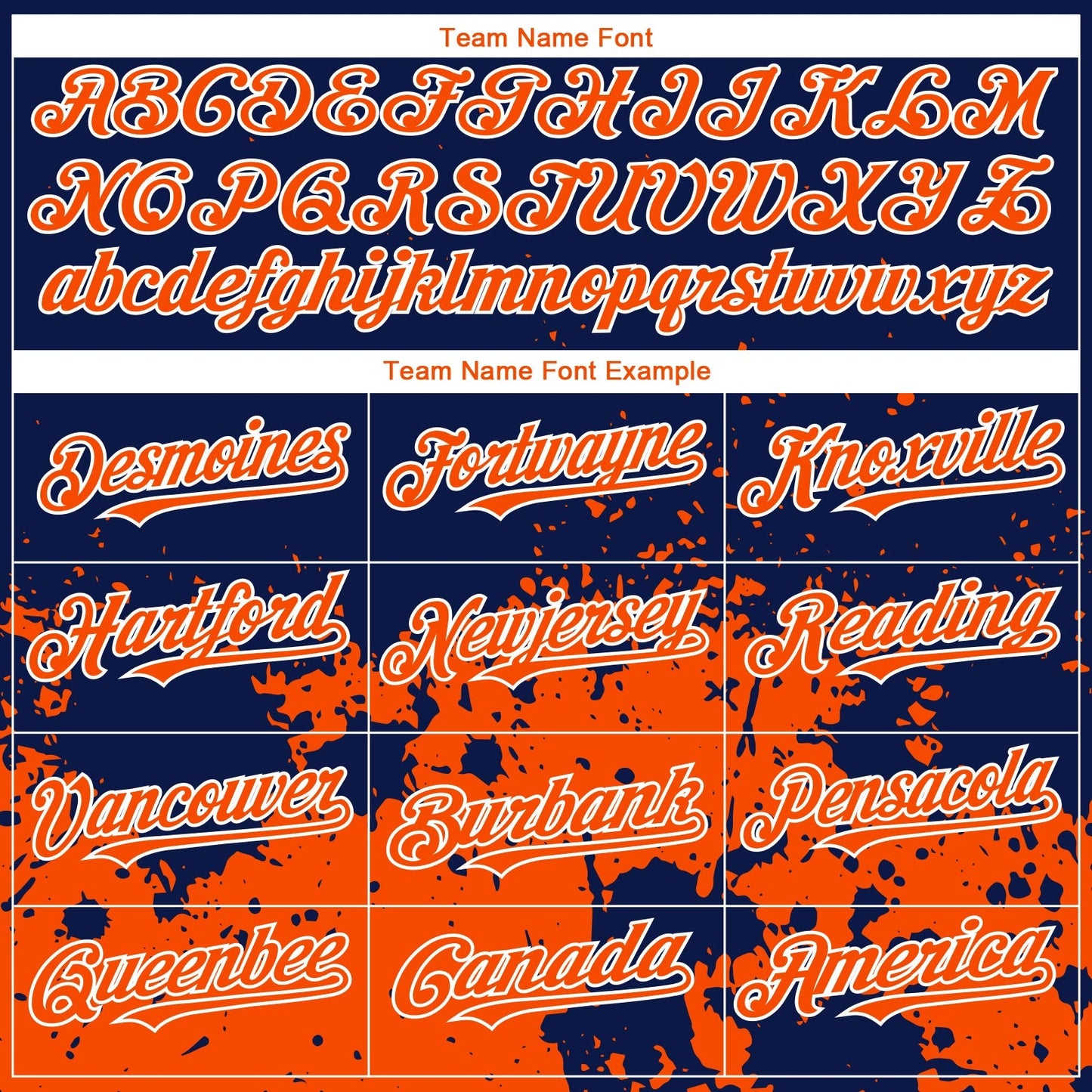 Custom Navy Orange-White 3D Pattern Design Abstract Splash Grunge Art Authentic Baseball Jersey baseball jersey product view 4