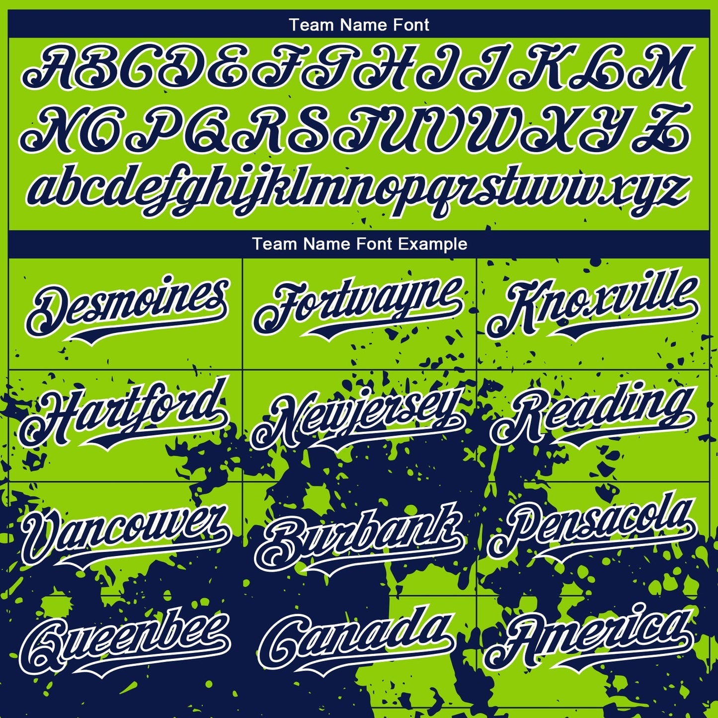 Custom Neon Green Navy-White 3D Pattern Design Abstract Splash Grunge Art Authentic Baseball Jersey baseball jersey product view 4