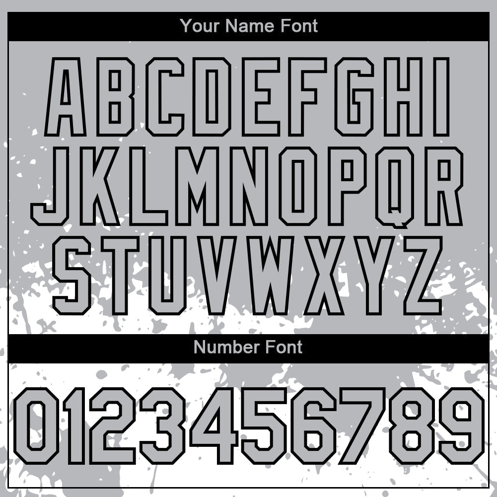 Custom Gray Black-White 3D Pattern Design Abstract Splash Grunge Art Authentic Baseball Jersey baseball jersey product view 5