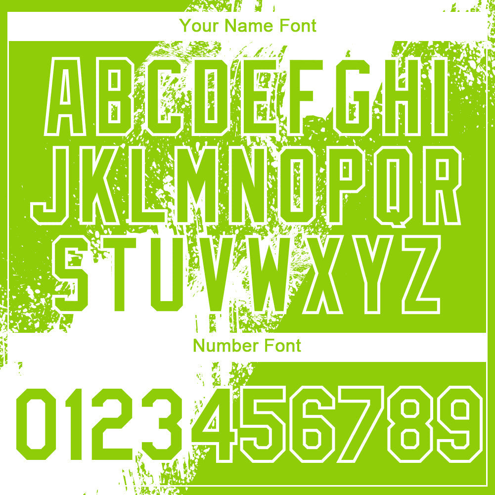 Custom Neon Green White 3D Pattern Design Abstract Brush Stroke Authentic Baseball Jersey baseball jersey product view 5