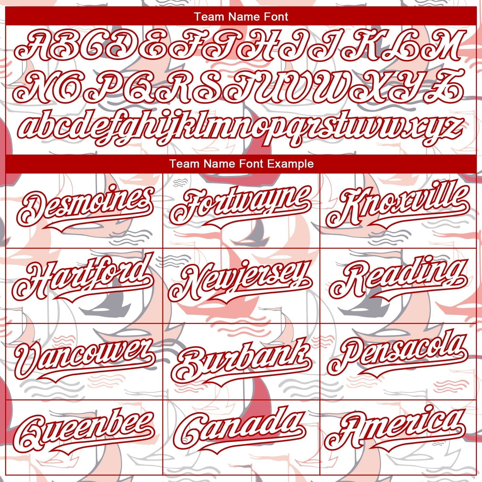 Custom White Red 3D Pattern Design Sailing Boats Authentic Baseball Jersey baseball jersey product view 4