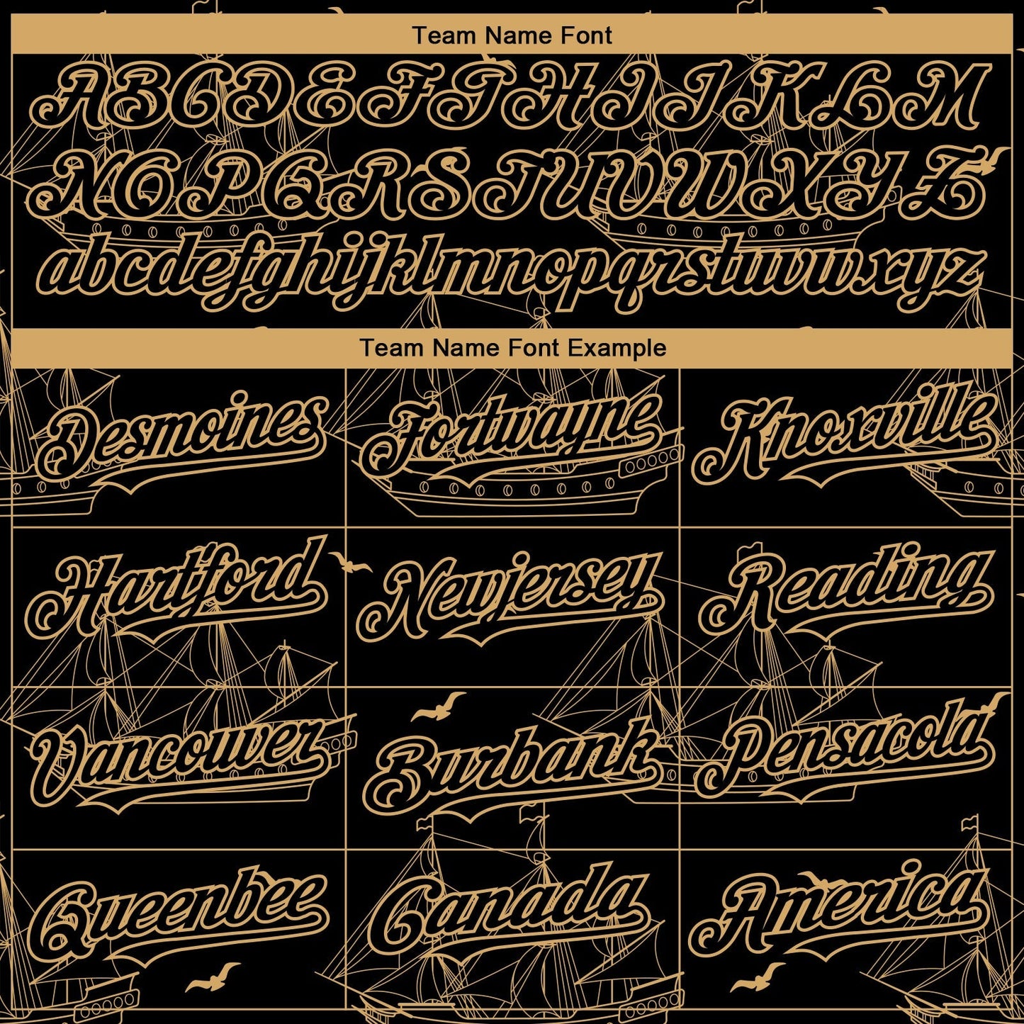 Custom Black Old Gold 3D Pattern Design Ship Frigate With Seagulls Authentic Baseball Jersey baseball jersey product view 4