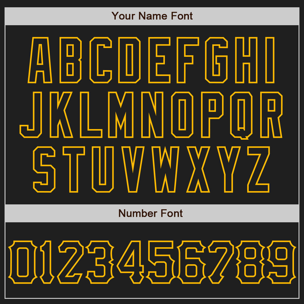 Custom Black Gold 3D Pattern Design Abstract Network Authentic Baseball Jersey baseball jersey product view 5