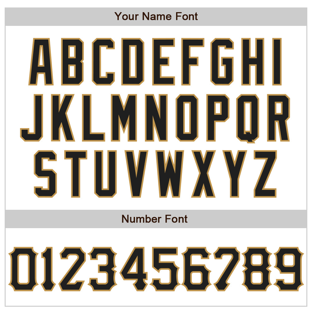 Custom White Black-Old Gold 3D Pattern Design Curve Lines Authentic Baseball Jersey baseball jersey product view 5