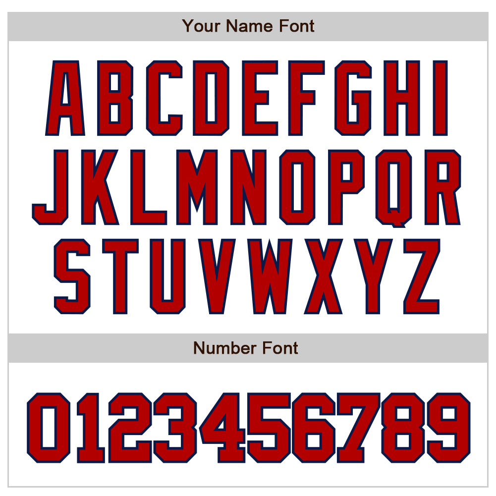 Custom White Red-Navy 3D Pattern Design Curve Lines Authentic Baseball Jersey baseball jersey product view 5