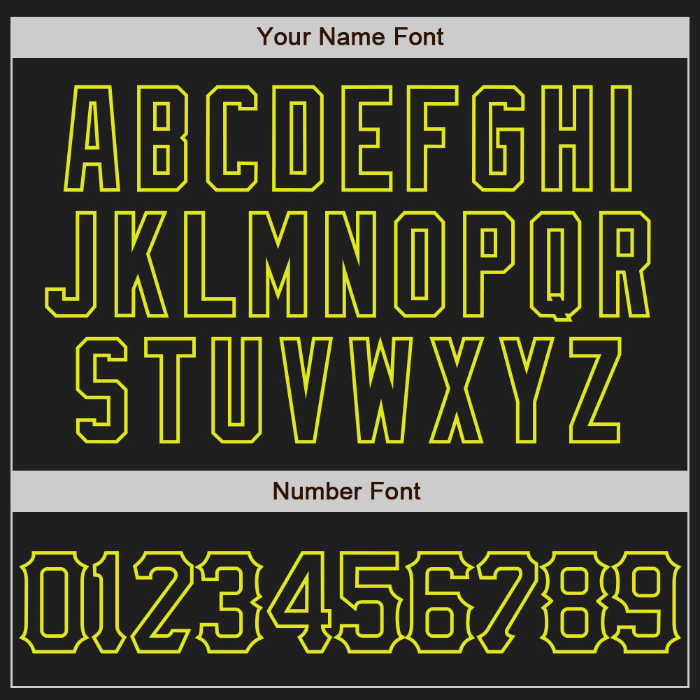 Custom Black Neon Yellow 3D Pattern Design Curve Lines Authentic Baseball Jersey baseball jersey product view 5