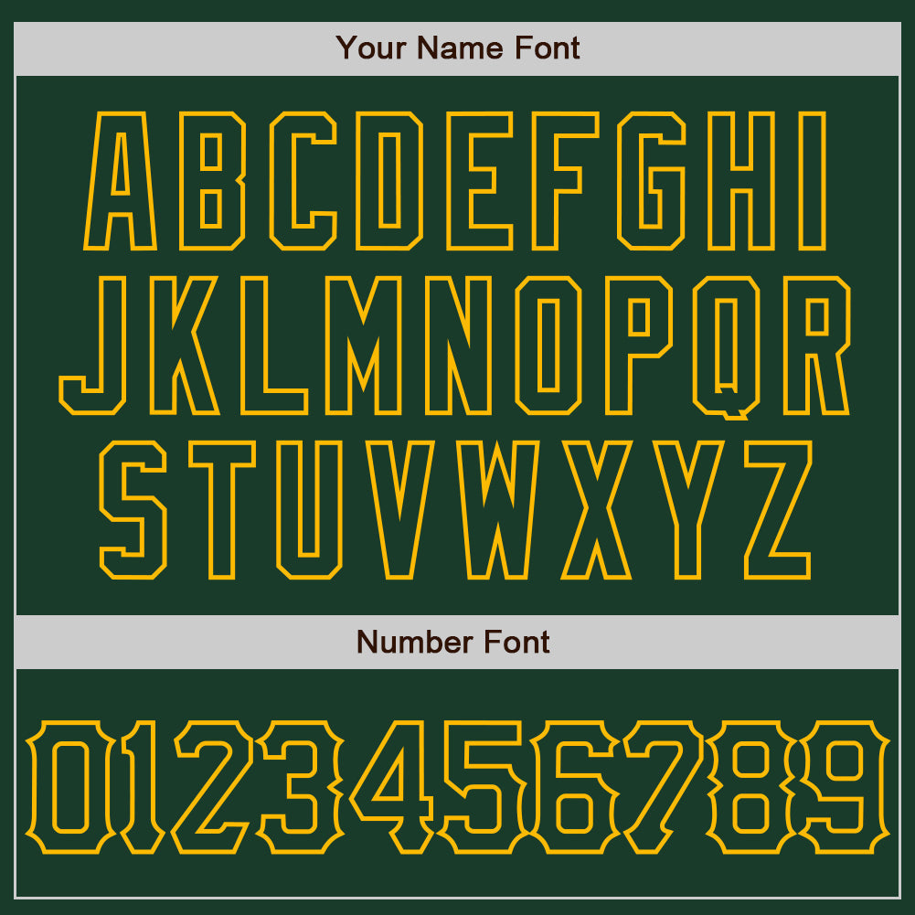 Custom Green Gold 3D Pattern Design Curve Lines Authentic Baseball Jersey baseball jersey product view 5
